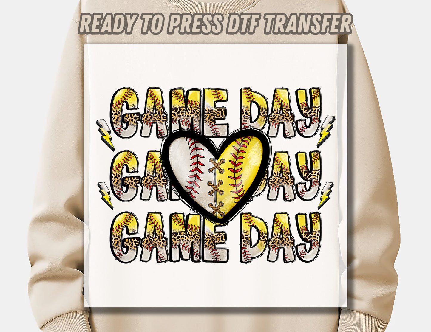 Game Day DTF Transfer ready for press