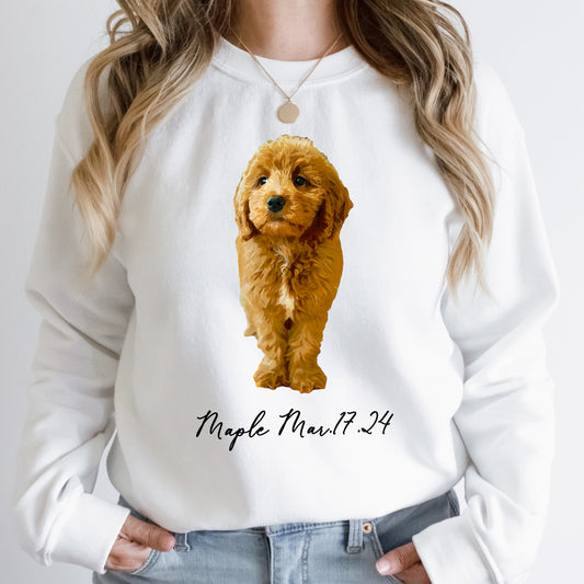 Custom Watercolor Pet Portrait Sweatshirt