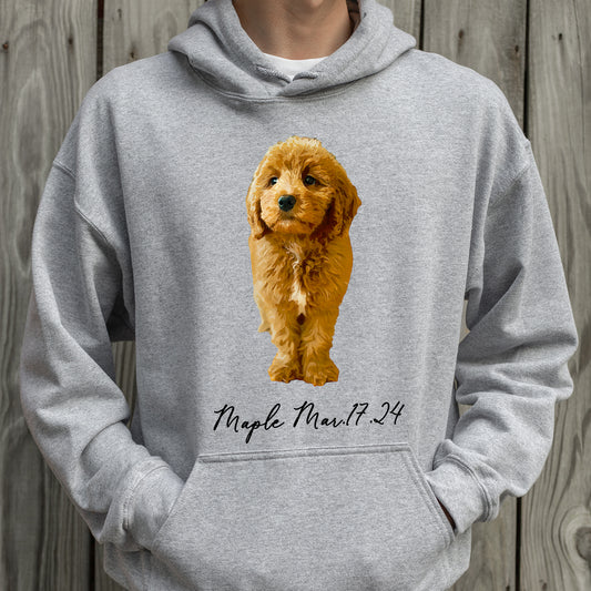 Custom Watercolor Pet Portrait Hoodie