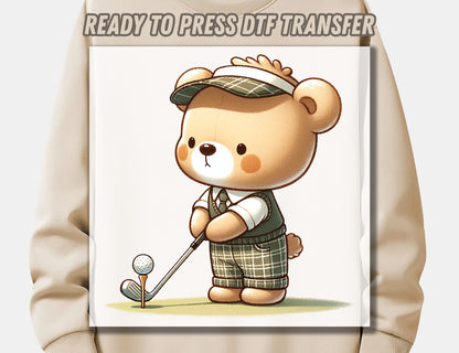 Teddy Bear Golf 2 DTF Transfer