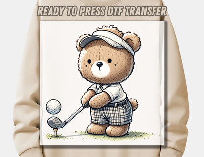 Teddy Bear Golf 1 DTF Transfer