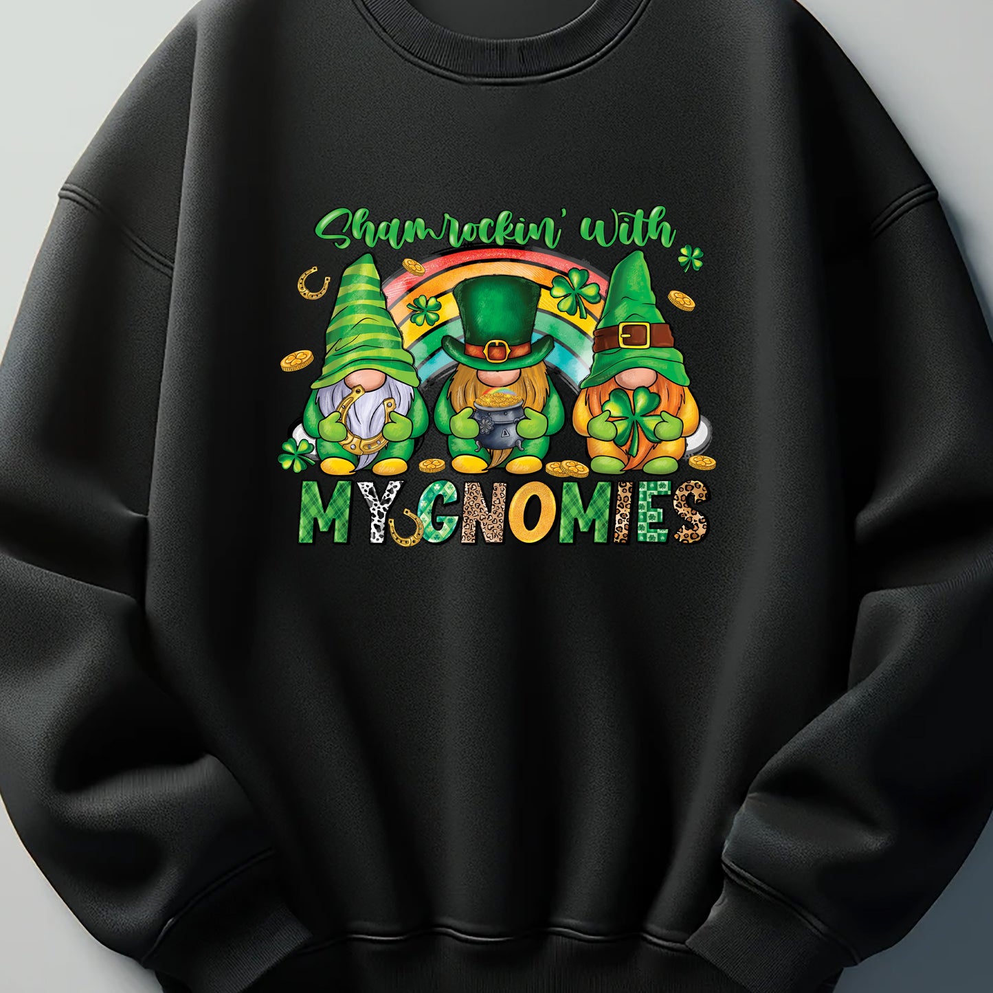 St. Patricks Day shamrockin' with my gnomies DTF Transfer