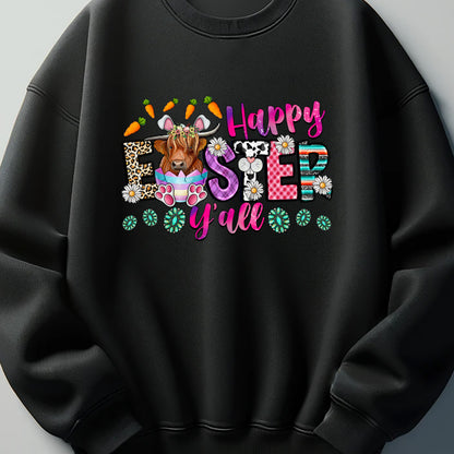 Happy Easter Y'all Cow DTF Transfer, Easter day Design dtf Transfer