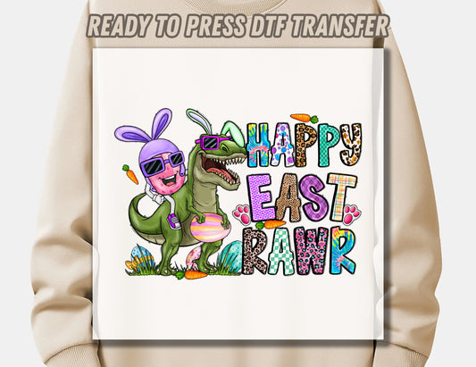 Happy Eastrawr Easter DTF Transfer