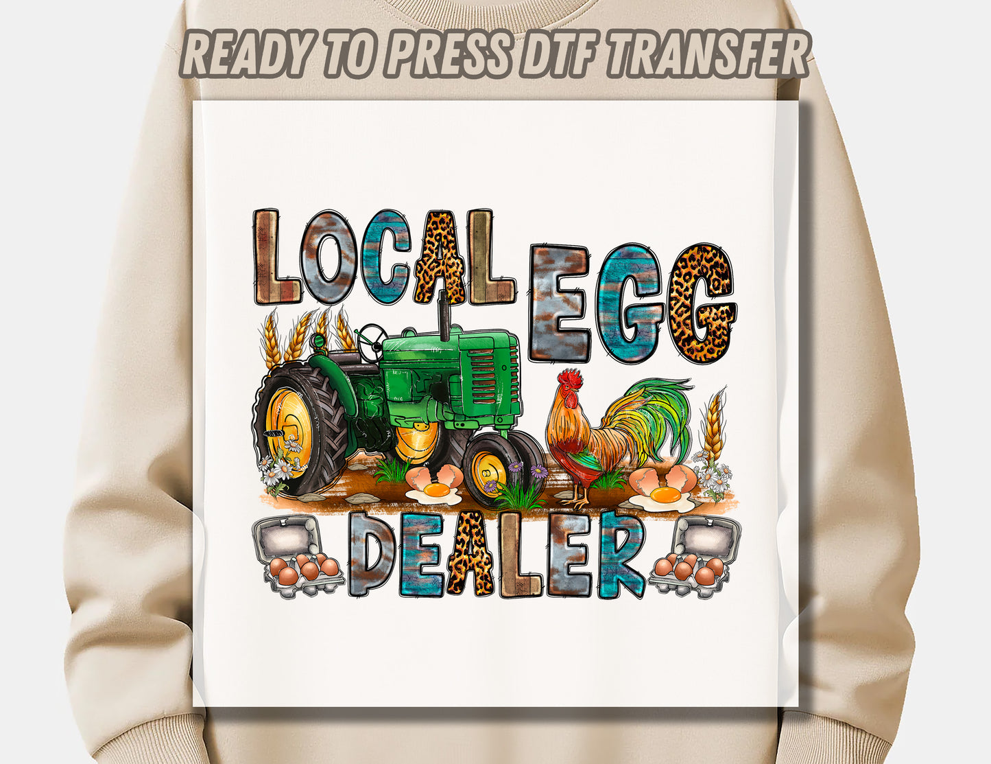 Local Egg Dealer TRUCK DTF Transfer