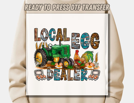 Local Egg Dealer TRUCK DTF Transfer