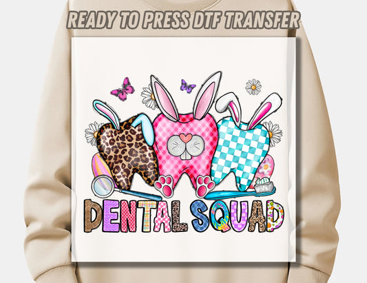 Easter Dental Squad DTF Transfer, Easter day Design dtf Transfer