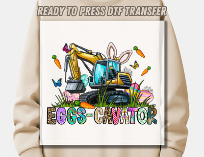 Egg Cavator DTF Transfer ready for press