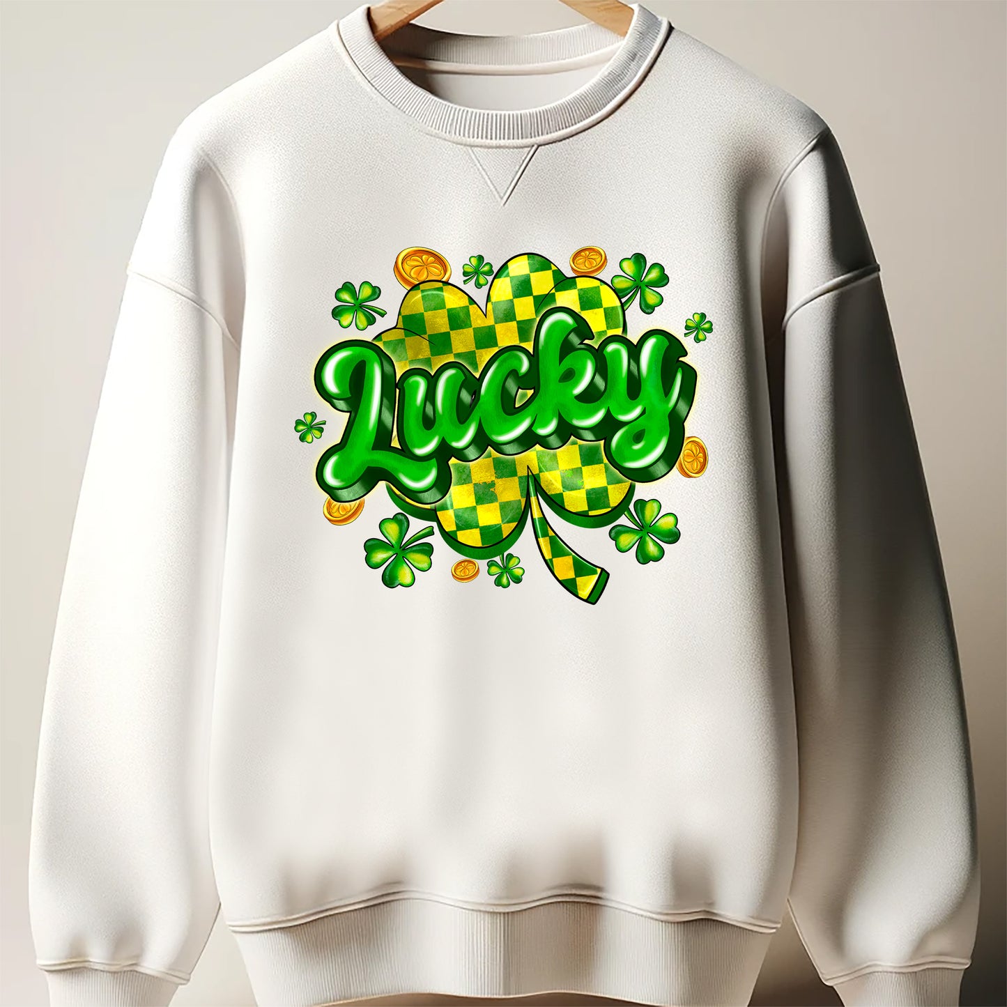 St.patricks Day Lucky DTF Transfer ready to press
