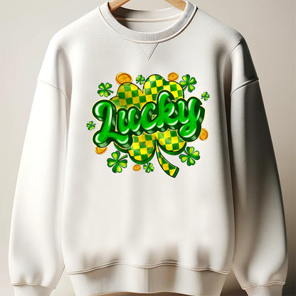 St.patricks Day Lucky DTF Transfer ready to press