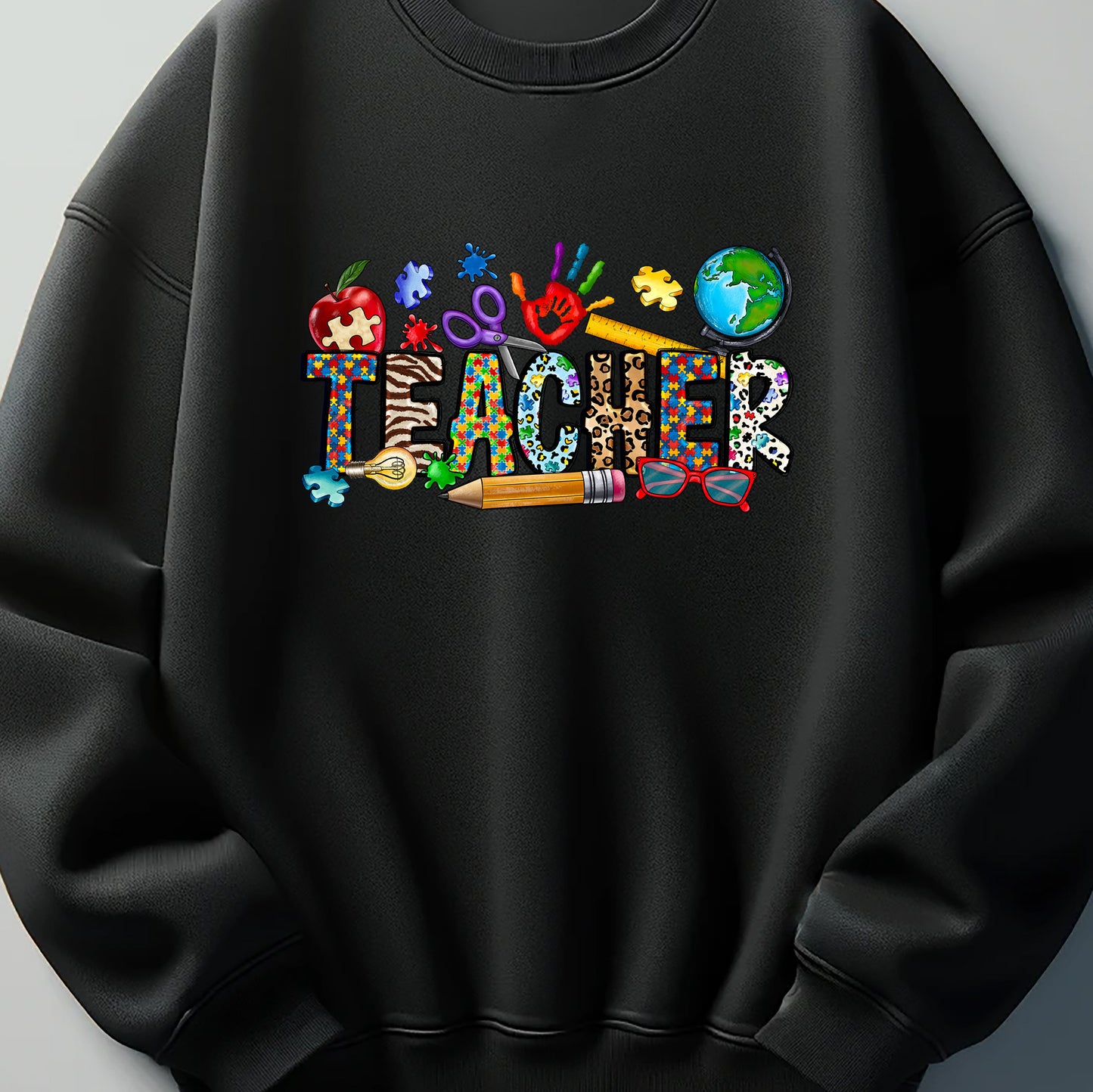 Autism Teacher DTF Transfer ready to press