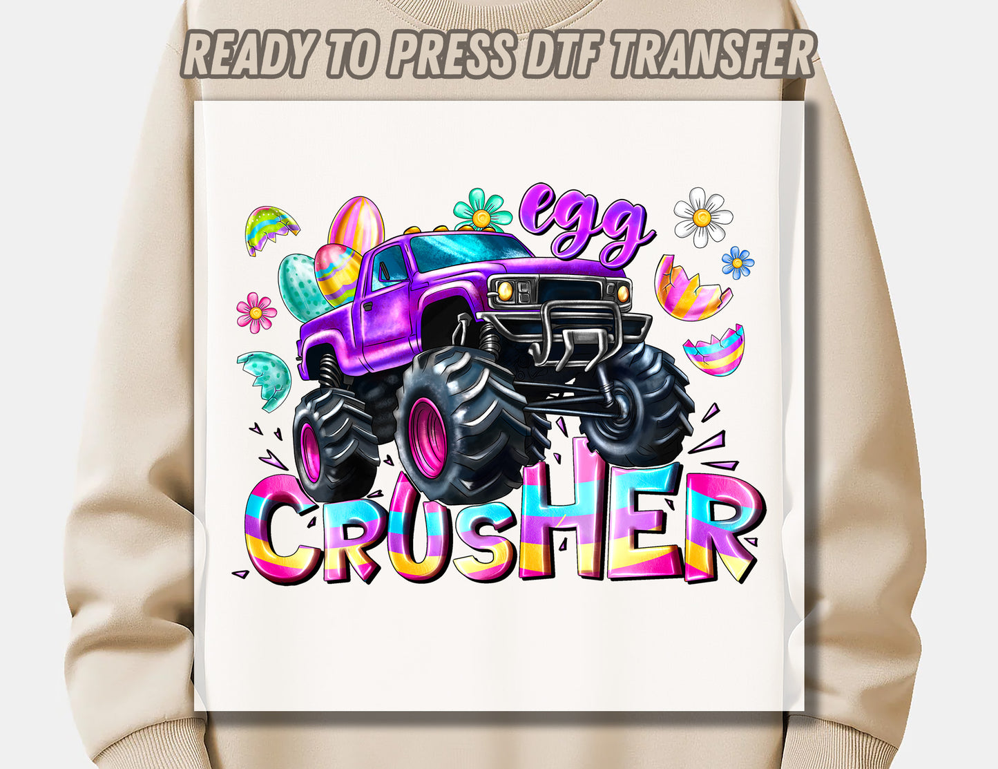 Easter Day Egg crusher DTF Transfer ready to press
