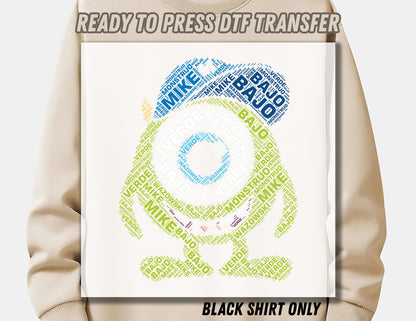 Disney/Pixar's Monsters Inc Mike Wazowski DTF Transfer ready for press