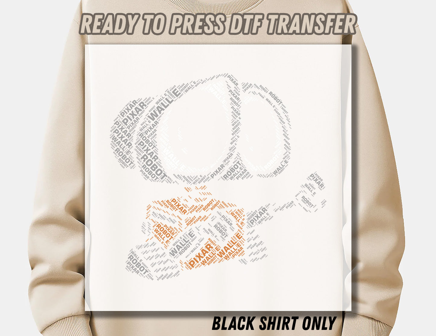 Walt Disney Wall-E DTF Transfer ready for press