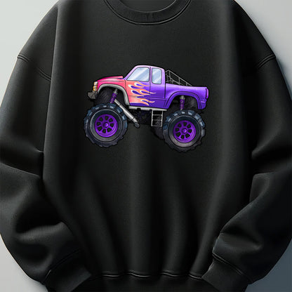 Purple Monster truck DTF Transfer press ready