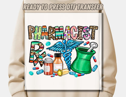 Pharmacist DTF Transfer ready for press