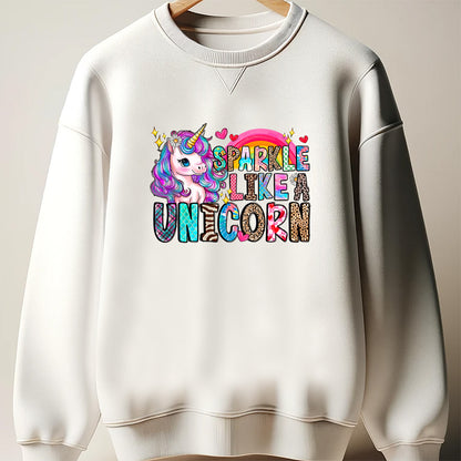 Sparkle Like A Unicorn DTF Transfer ready for press