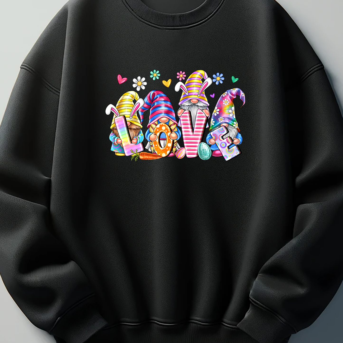 Love Easter gnomes DTF Transfer ready for press
