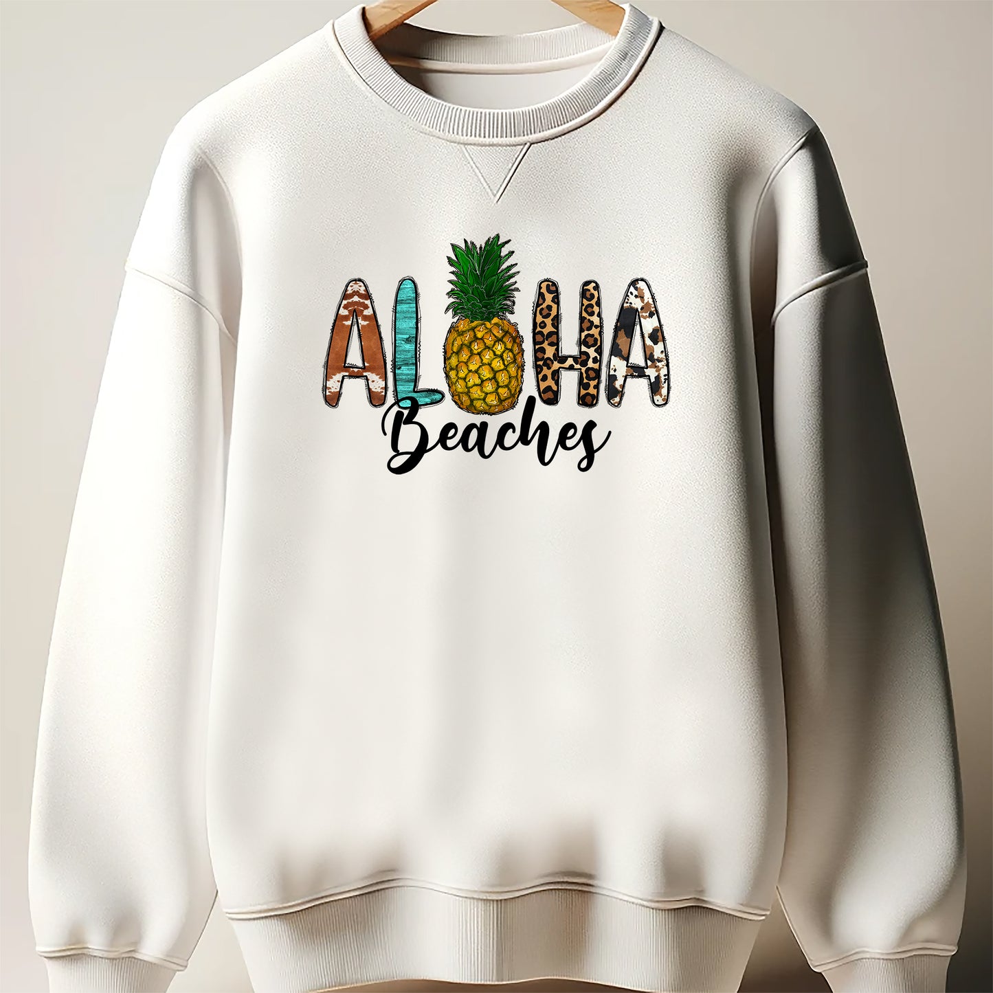 Aloha Beaches DTF Transfer ready for press