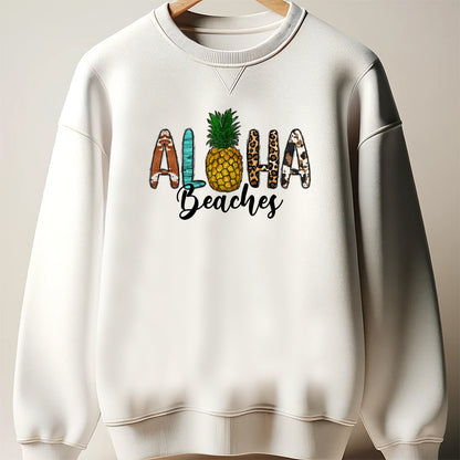 Aloha Beaches DTF Transfer ready for press