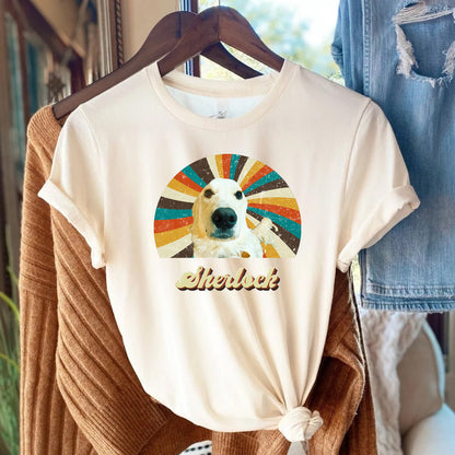 Custom Retro Vintage Pet Portrait Shirt